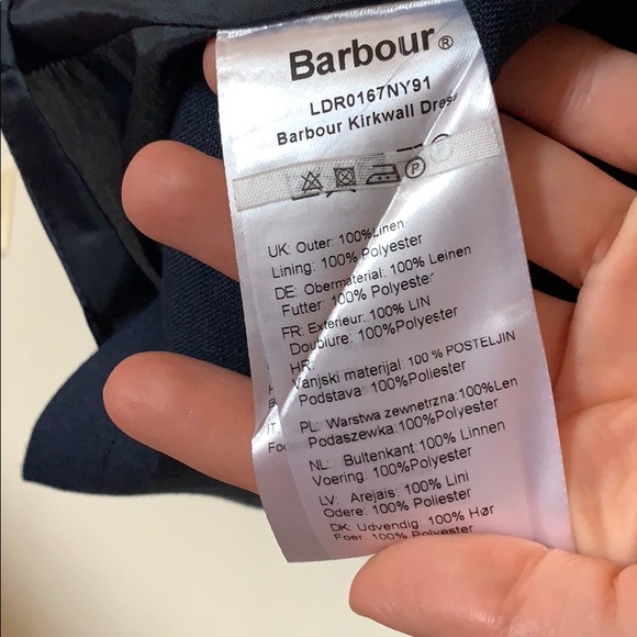 Barbour Kirkwall Navy Linen Dress US 6 NWT - Picture 11 of 13